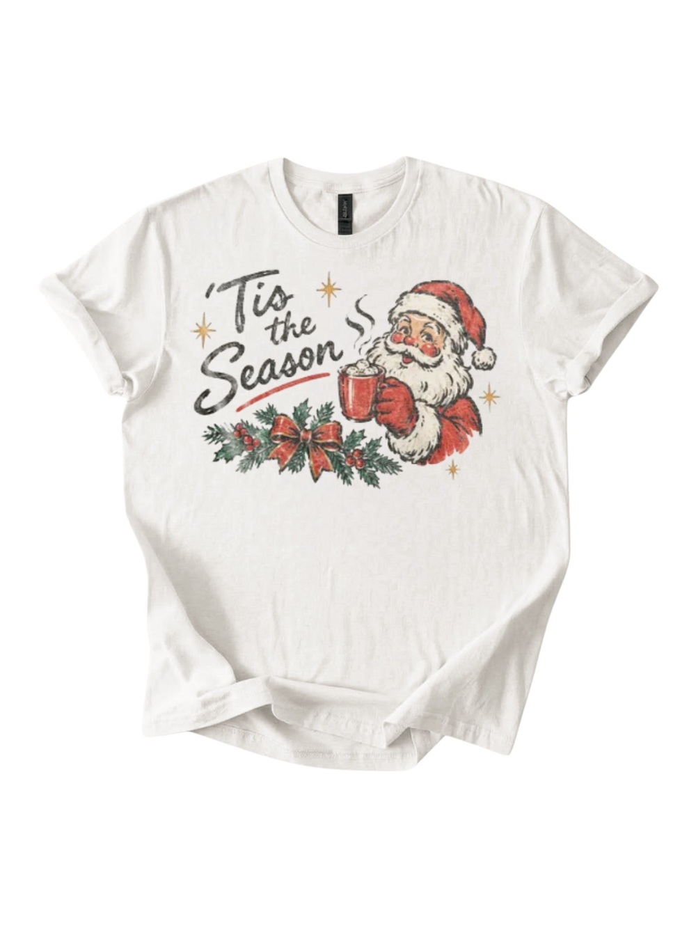 Gildan Tis the Season White Christmas Graphic Tee